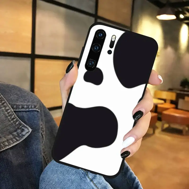 

Cow Print Phone Case black For Huawei honor Mate mate P 10 9X 10i 20 30 40 y7 lite pro p smart 2019
