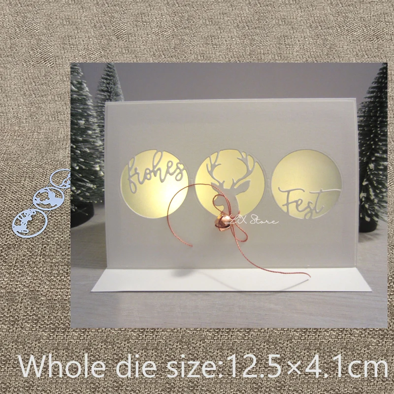 Металлические высекальные штампы XLDesign немецкие олени круги украшение для