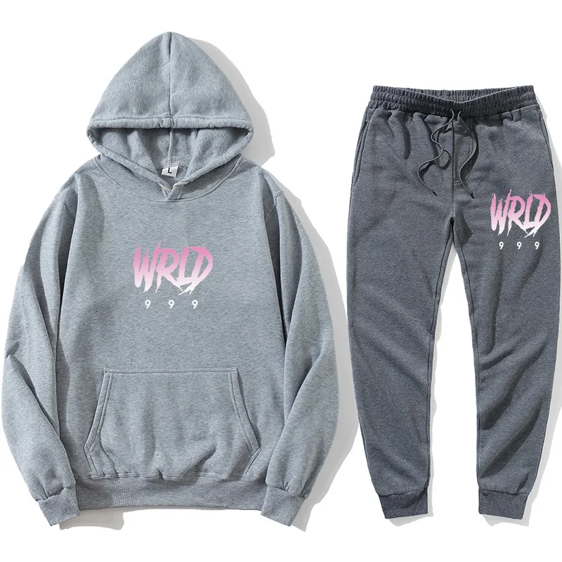 New J UICEWrld hoodie suit sweatshirt + jogging pantsJuice wrld juice wrld juicewrld trap rap rainbow tomography juice world