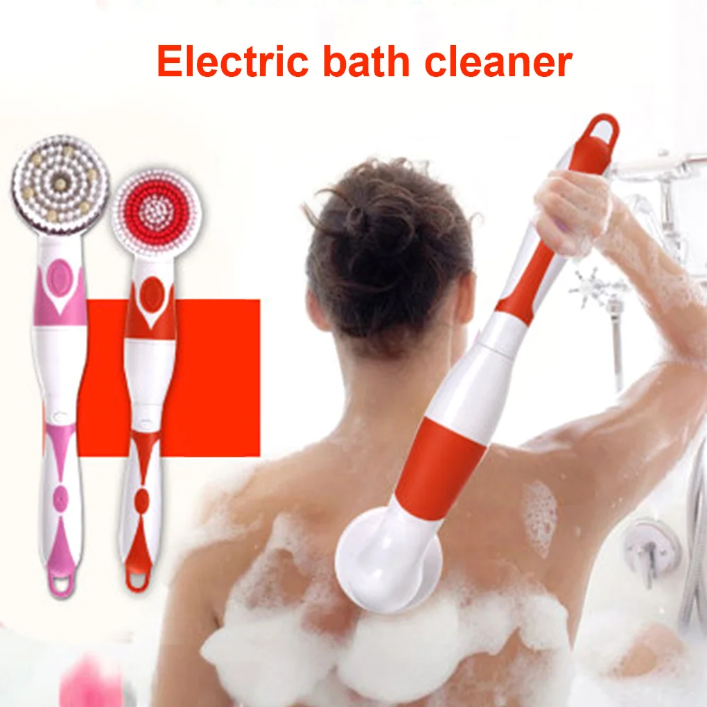 

4 in 1 Electric Back Shower Brush Bath Cleaning Massage Automatic Brush Multifunctional Waterproof Anti-slip Shower Spa Tool
