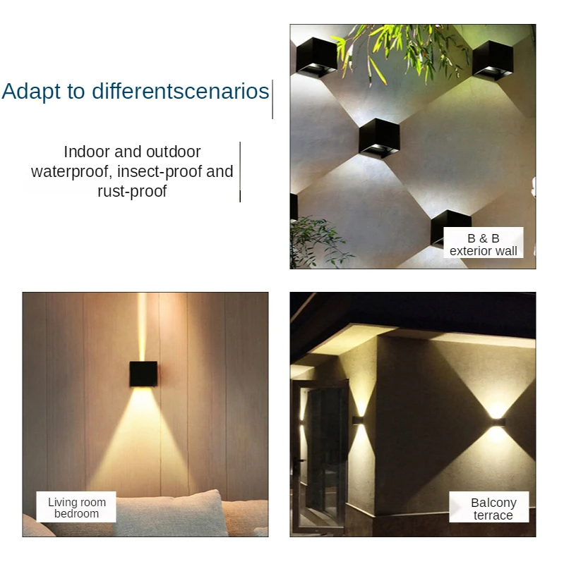 

Modern minimalist outdoor waterproof led wall lamp hotel creative aisle staircase corridor living room bedroom bedside wall lamp