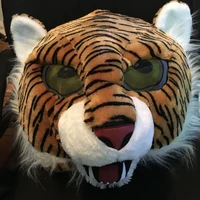 tiger head mascot furry mask adult costume cosplay props