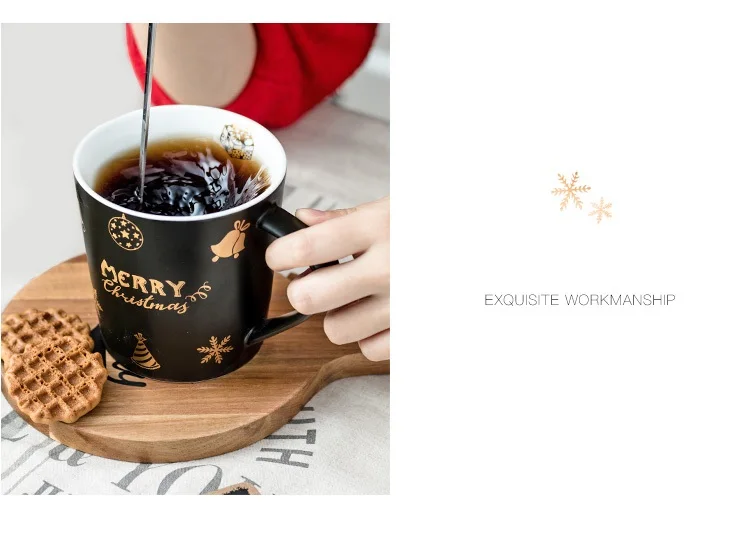 OUSSIRRO Новинка на Рождество креативные керамические кружки для кофе/молока с крышкой ложкой подарите любителю подарок на день рождения