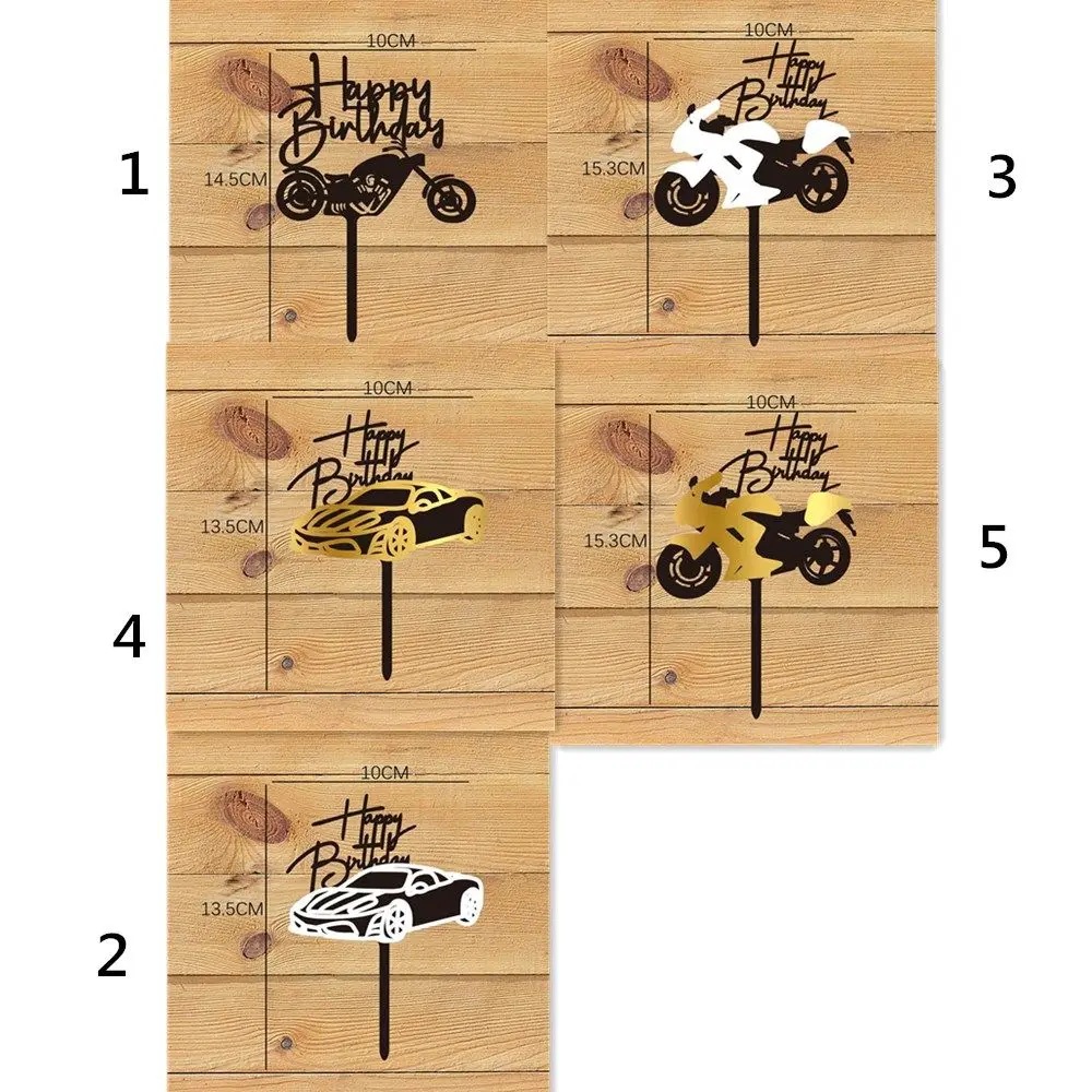 Вечерние ничный декор товары вечерние крутой мотоцикл акриловое украшение торта