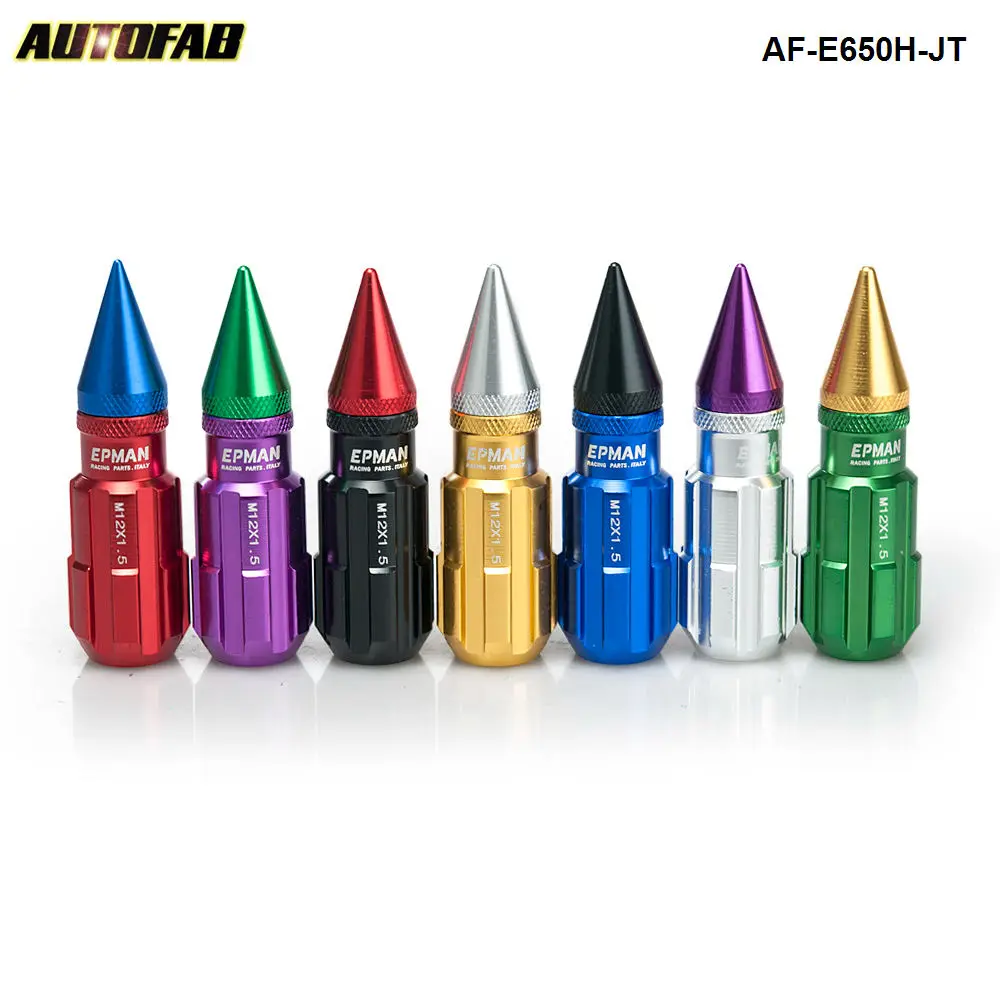 Гоночный Алюминий Блокировка гайки Украшенные шипами и 20 штук 12x1 5 W/ключ для Honda