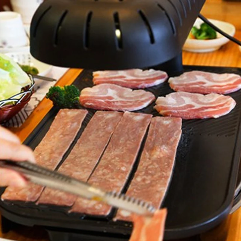 Домашний бездымный гриль для дома 1390 Вт антипригарный Инфракрасный