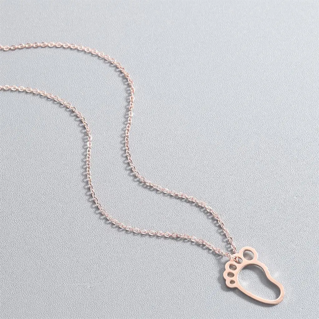 Ожерелье Kinitial с подвеской в форме ног ювелирное изделие цепочкой ожерелье