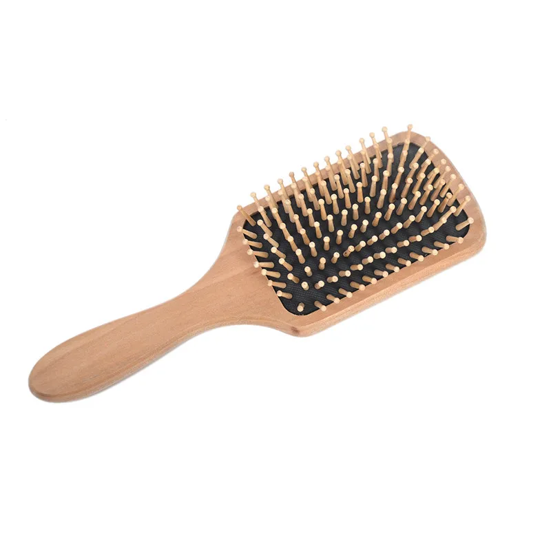 Расческа-массажер для ухода за волосами из натурального бамбука Антистатическая