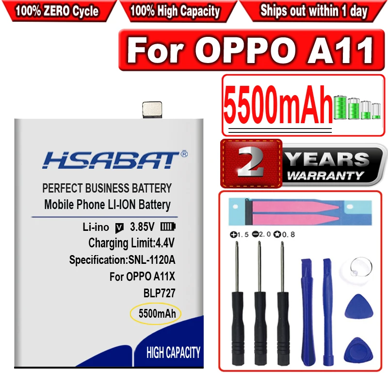 

HSABAT 5500mAh BLP727 Battery for OPPO A11x,PCHM00,PCHT00