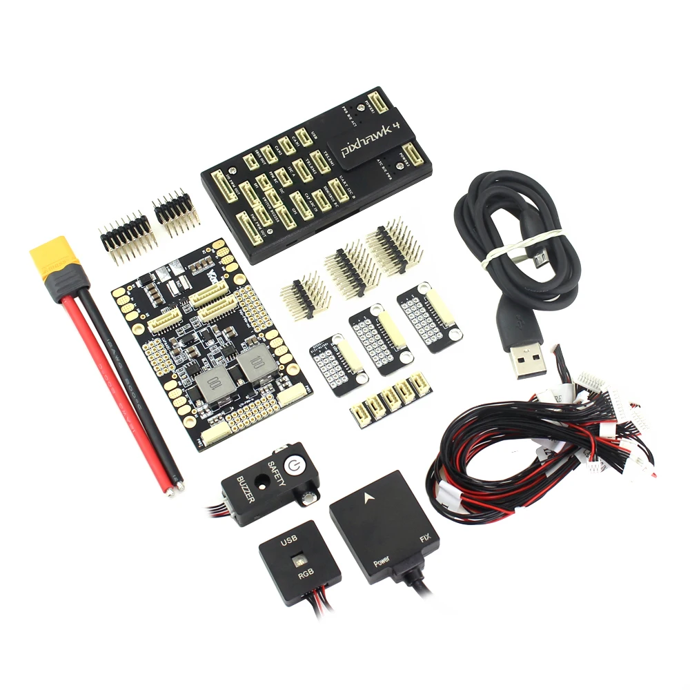 Pixhawk 4 PX4 управление полетом M8N gps модуль и PM плата управления питанием PPM I2C RGB 433 МГц/915 МГц 100 мВт телеметрический комбо комплект
