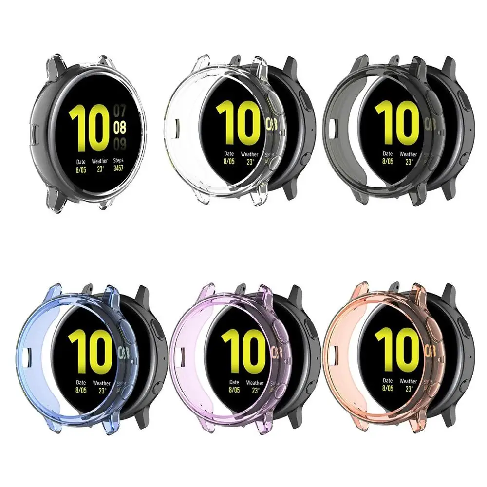 

Screen Protector case for samsung galaxy watch active 2 Ultra-thin Soft silicone full Protection cover for Galaxy Active 40/44mm