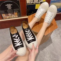 luxury 2021 women shoes fashion sneakers platform white shoes korean lace up canvas casual shoes high quality zapatos de mujer