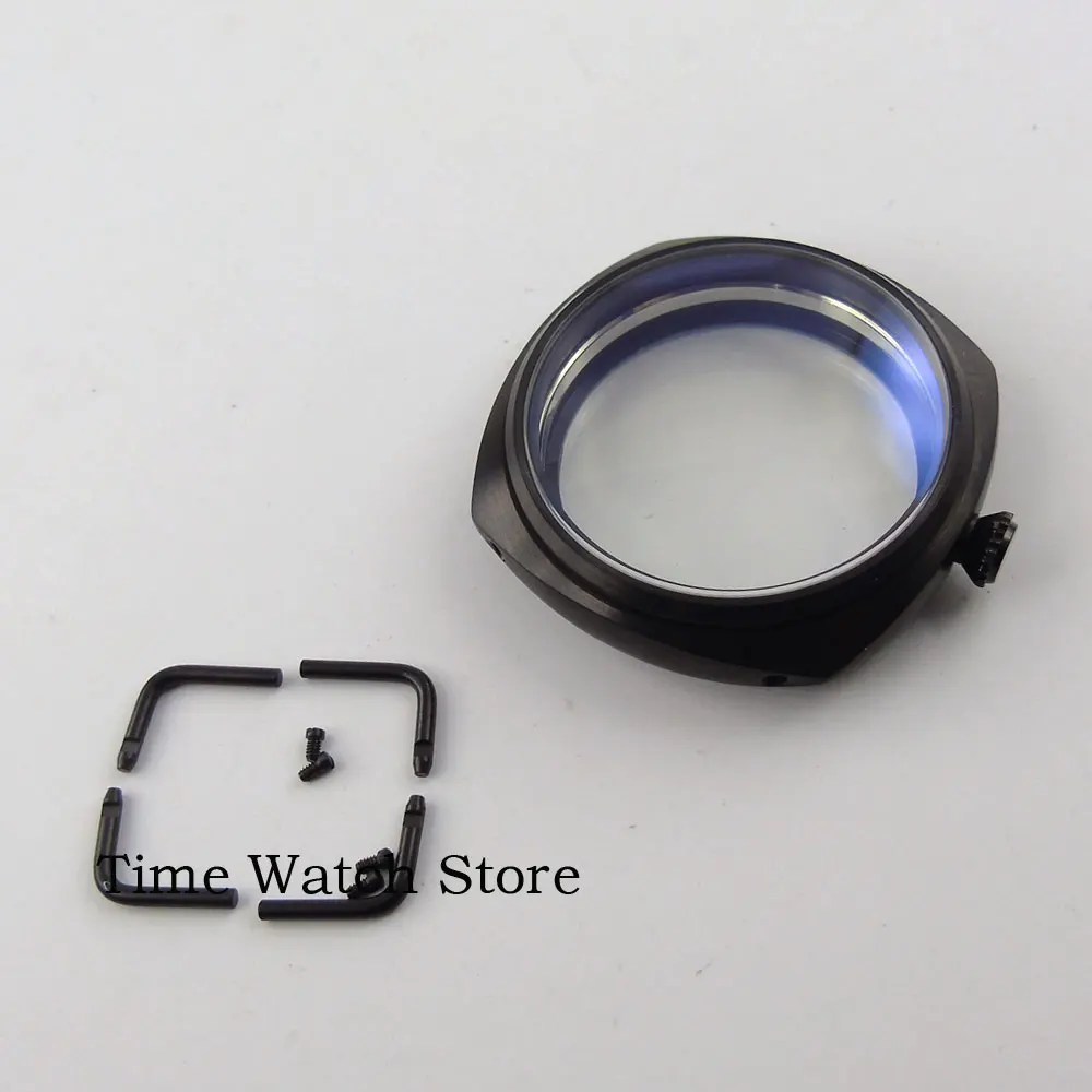 47 мм PARNIS PVD с покрытием корпус часов 316L нержавеющая сталь винт в короне прозрачная