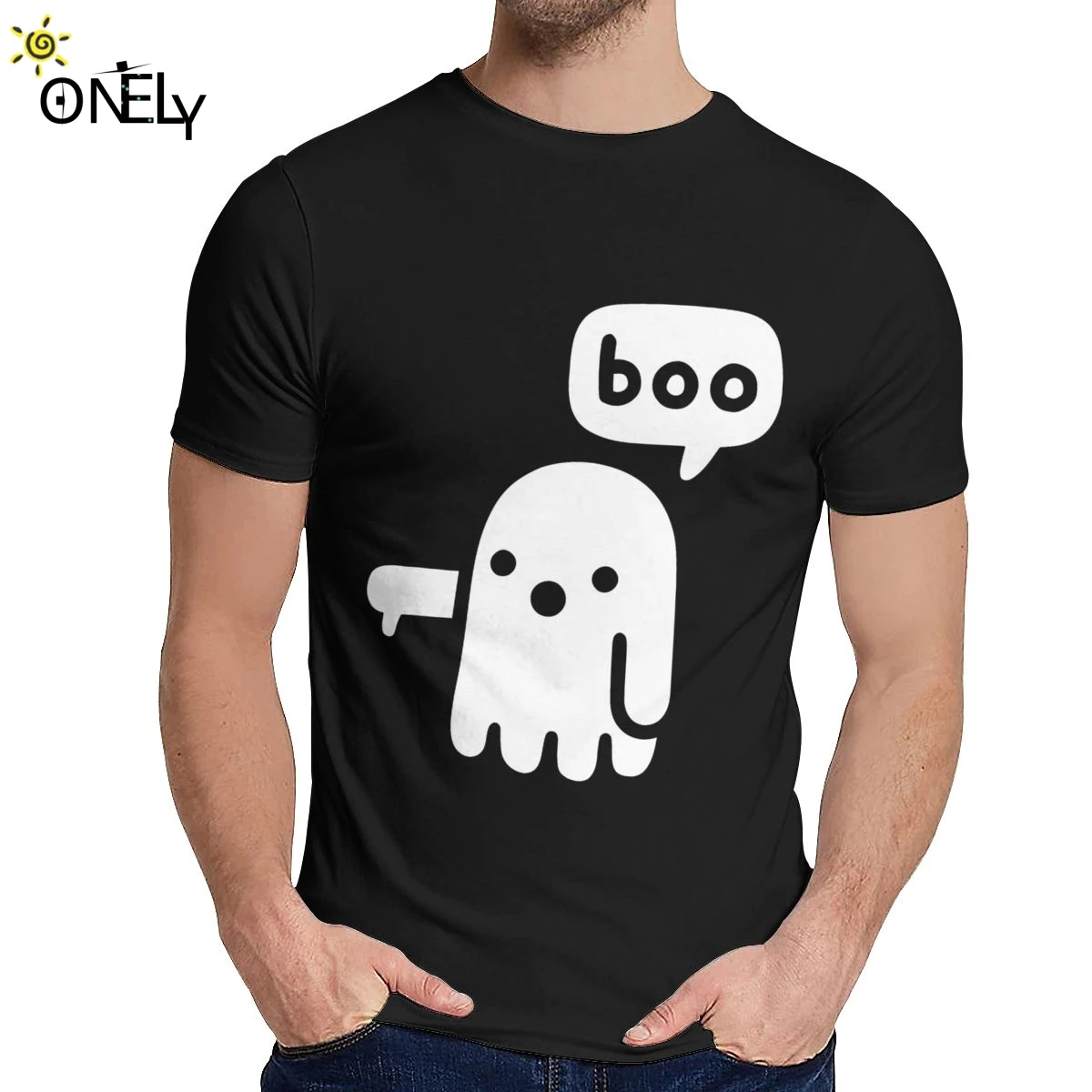 

Прекрасный призрак при несогласии с рисунком с надписью «Boo футболка Повседневное с О-образным вырезом Новинка Для мужчин хлопок S-6XL размер...