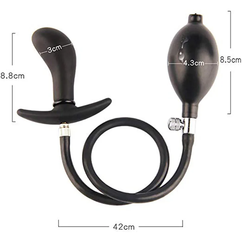 Очень большая силиконовая Анальная пробка надувная большой воздушный насос