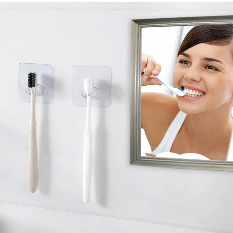 Держатель для зубных щёток прозрачный 4 шт. | Дом и сад