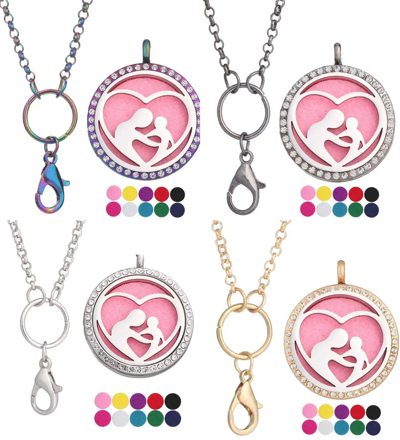 Кремации ребенка в матери объятия Сердце медальон кулон ожерелья поисках