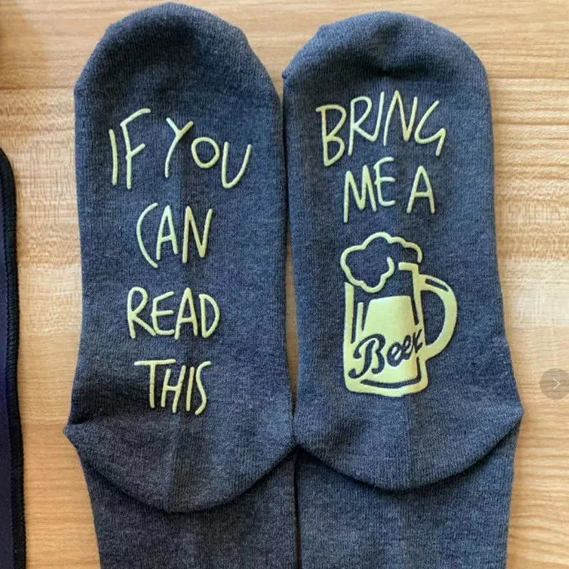 Мужские домашние короткие противоскользящие носки-башмачки унисекс с забавным