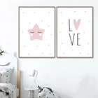 Кролик Банни Жираф аниме плакаты принты NurseryWall искусство фотообои животные Холст Картина скандинавский ребенок девочка декор комнаты