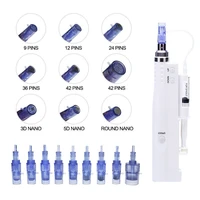 mts microneedle 10pcs cartridges and 10 pcs syringe tube screw suits for 2 in 1 mini hydra gun auto mesotherapy injector