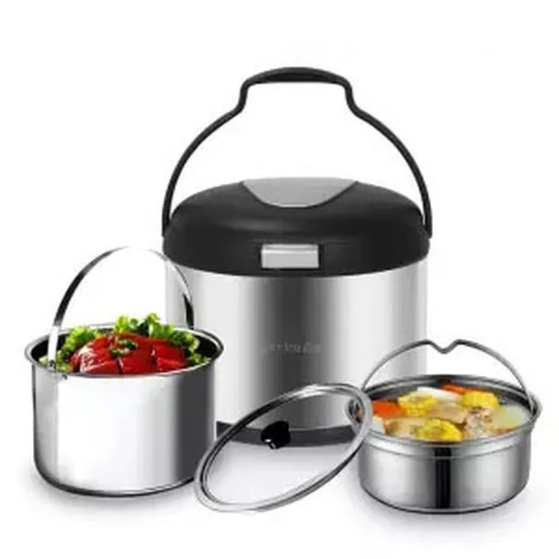 Stainless Steel Fire-free Cooking Pot Thickening Home Soup Energy Saving Insulation Barrel Hot | Дом и сад
