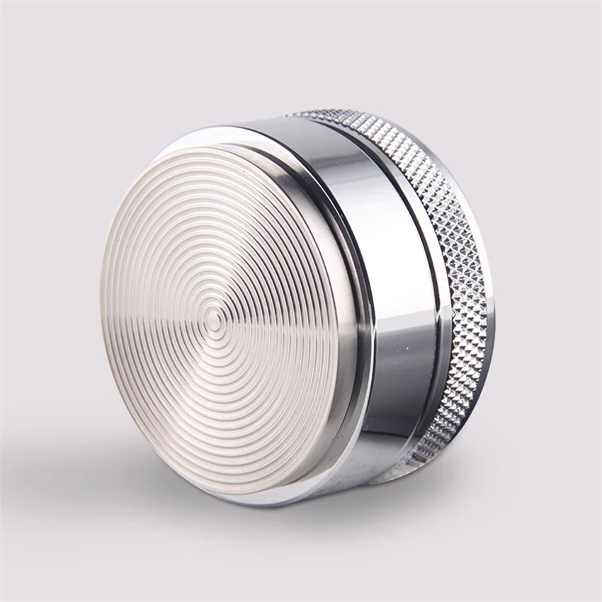 

58mm Adjustable 304 Stainless Steel Coffee Espresso Tamper Silver Three Angled Slopes Base Flat/Thread Distribution Tools