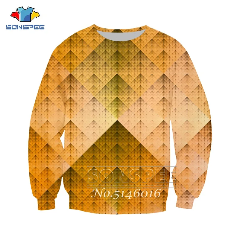 SONSPE/футболка с 3D принтом в виде абстрактной пирамиды Повседневный жилет унисекс