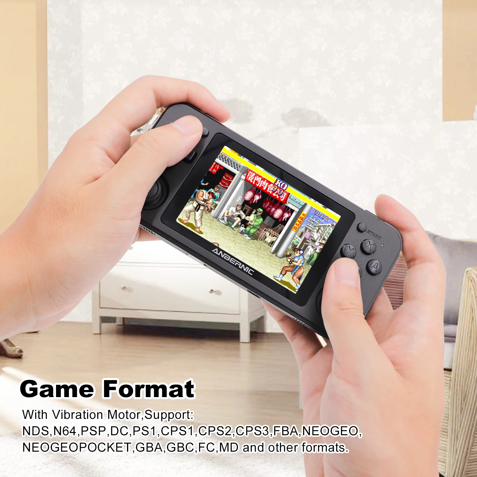 Портативная игровая консоль RG351P ANBERNIC в стиле ретро PS1 RK3326 64 ГБ с открытым исходным