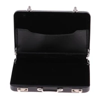 112 dollhouse miniature travel metal code suitcase briefcase travel luggage doll accessory home decoration black