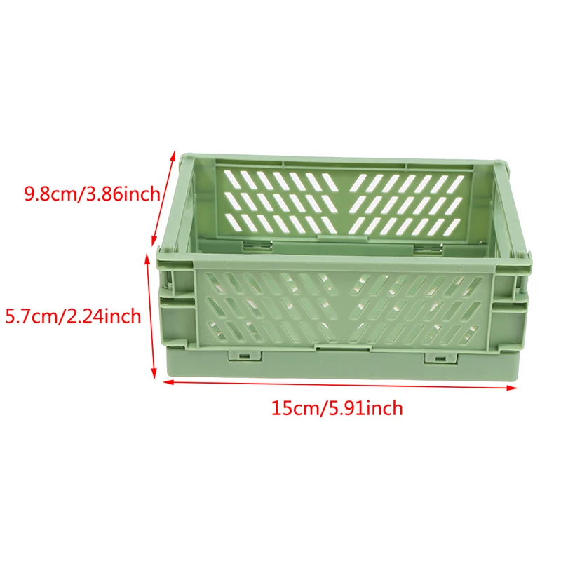

Mini-folding Plastic Storage Box For Student Desk Finishing Tape Stationery For Skincare Products Small Basket