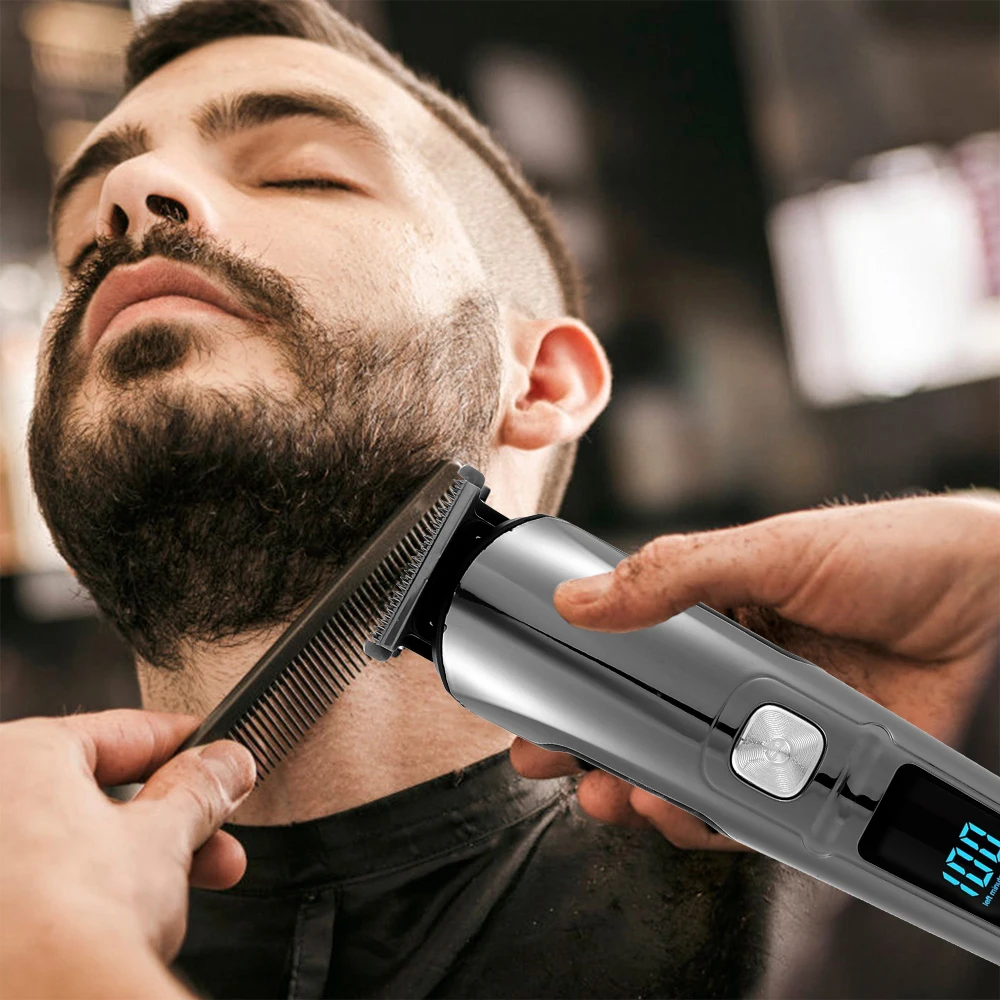 

Professional Digital Hair Trimmer Facial Nose Ear Beard Trimmer Body Shaver Styling Hair Clipper Cordless IPX6 USB Rechargeable