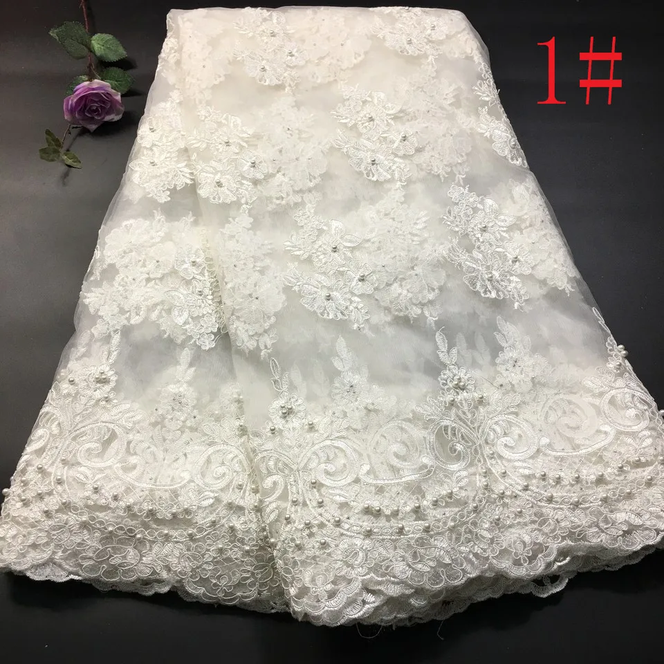 Белый кружевной ткани африканская кружевная ткань 2021 высокое качество кружева с