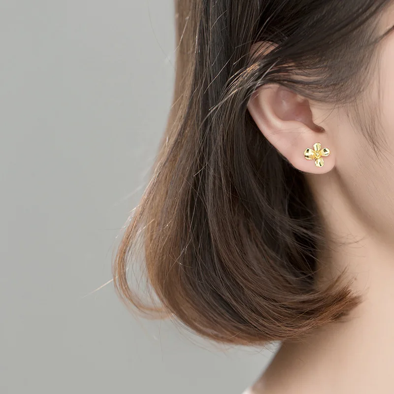 Trustdavis минималистичные серьги гвоздики из стерлингового серебра 925 пробы модные