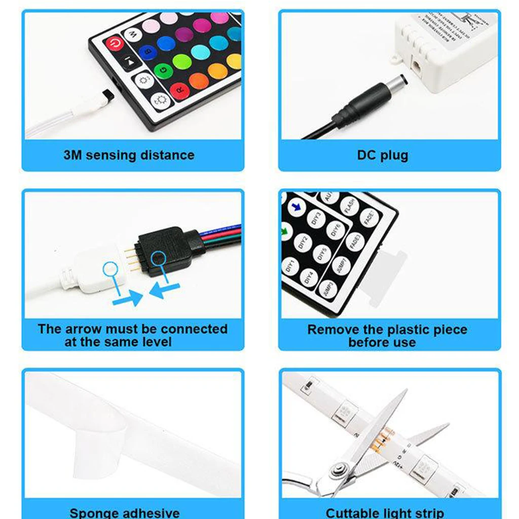 

1Set Waterproof Lamp With Light Bar 3528RGB Color Marquee With 24