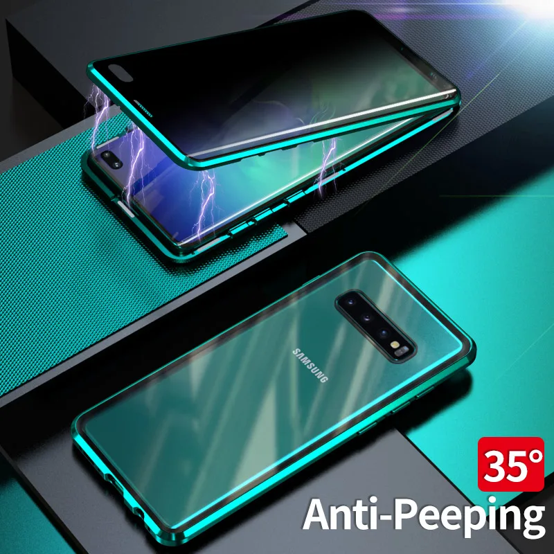 Чехол для samsung Galaxy S8 S9 S10 Plus S10e покрытие анти шпион 9 H полная защита экрана из