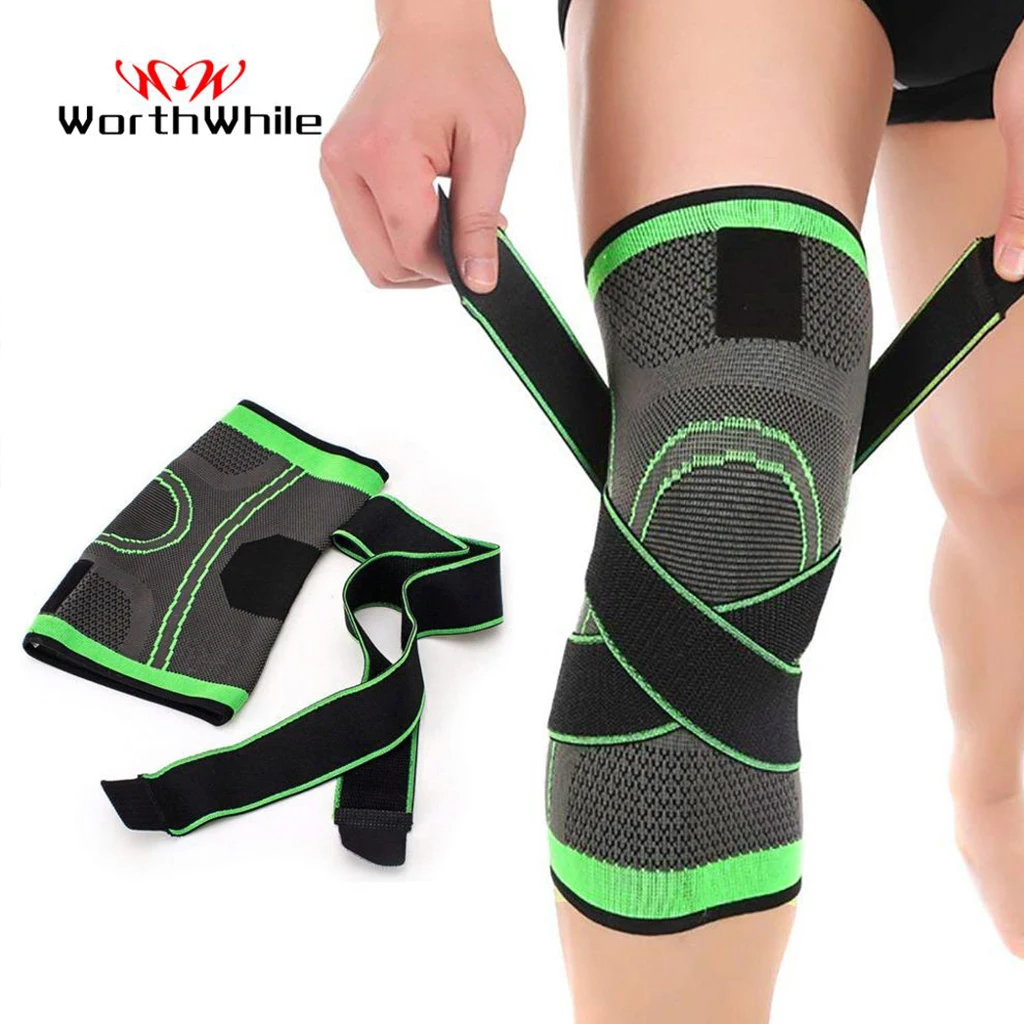 

WorthWhile 1PC Sport Pressurized Kneepad Elastic Knee Pads Support Sleeve Basketball Volleyball Brace Training Fitness Protector