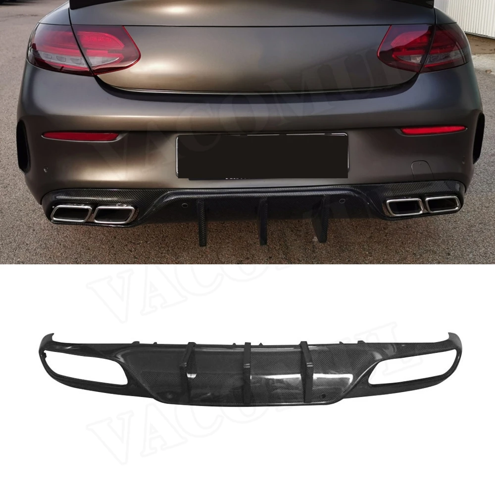 Задний спойлер из углеродного волокна/ФАП для диффузора губ Benz C класса C205 C63 AMG Sport