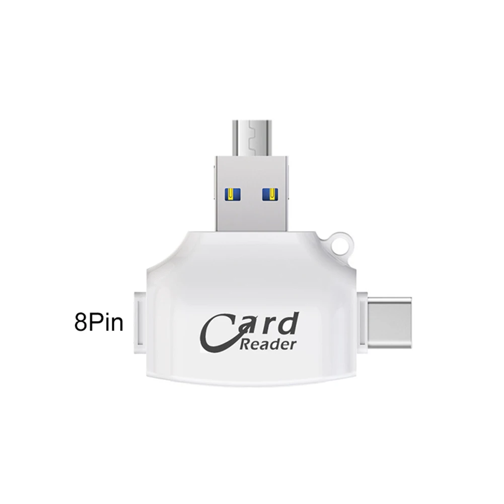 

Card Readers 4 in 1 Micro USB Type-C TF Secure Digital Card Reader OTG Adapter for iPhone