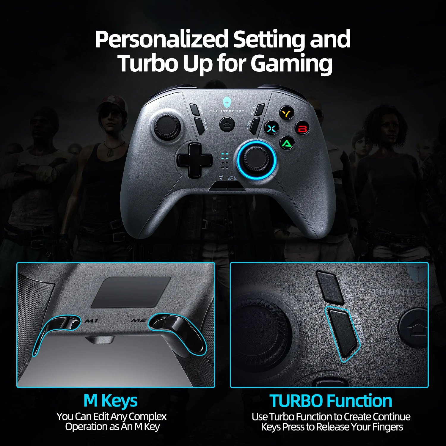 ThundeRobot G30 проводной виброгеймпад Джойстик контроллер для переключения Windows PC PS4 PS3