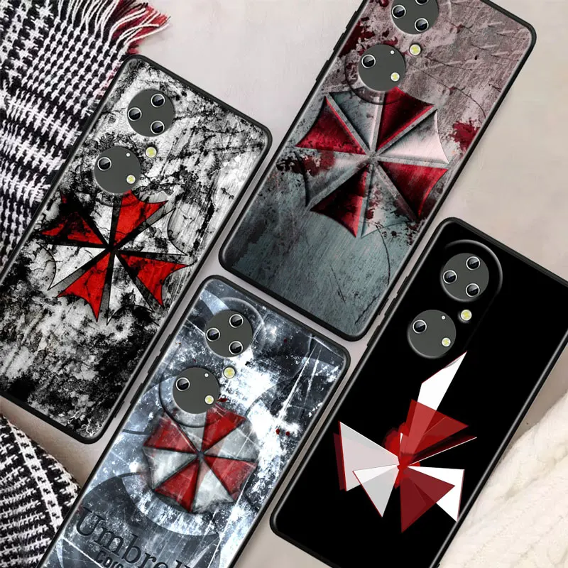

Biohazard Umbrella Corps Soft Silicone Shockproof Black Phone Cover For Huawei P30 Pro P40 Lite P20 P50 5G P10 Plus Case