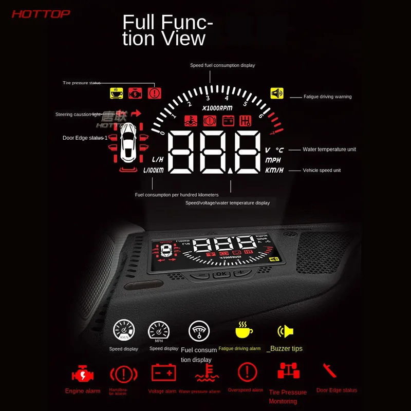 For VolksWagenwerk VW T-Roc 2019 HUD Head-up Display Tire Pressure Modification | Автомобили и мотоциклы