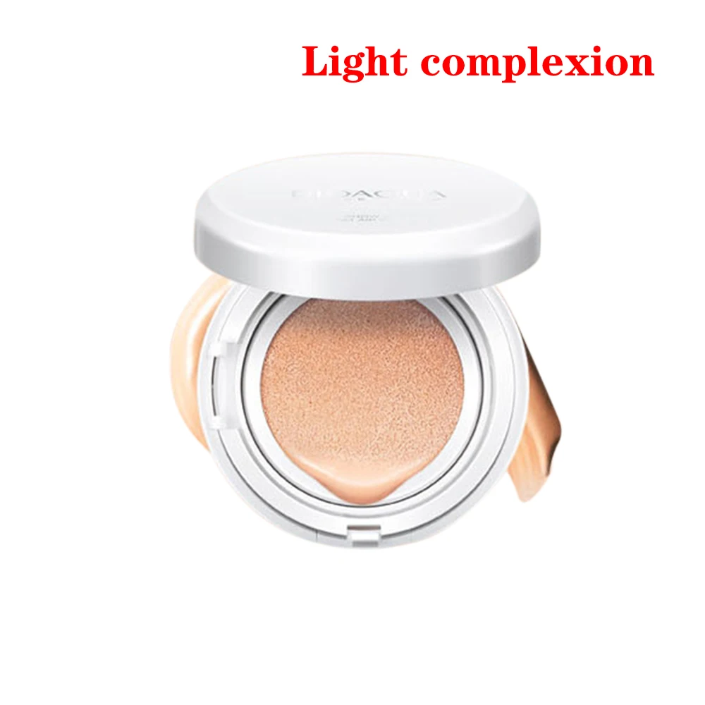 light beige BIOAQUA Sunscreen Air Cushion BB CC Cream Concealer Moisturizing Foundation Whitening Makeup For Face Beauty Makeup With Refill - Цвет: light beige