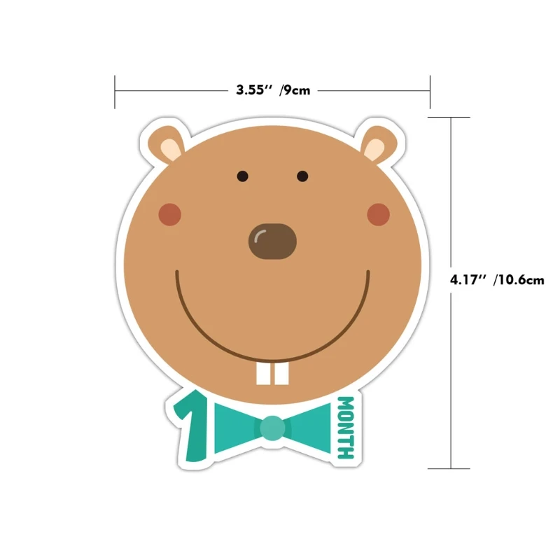 

12Pcs Month Sticker Baby Photography Commemorative Card Number Milestone Memorial Sticker Newborn Photo Props Accessories