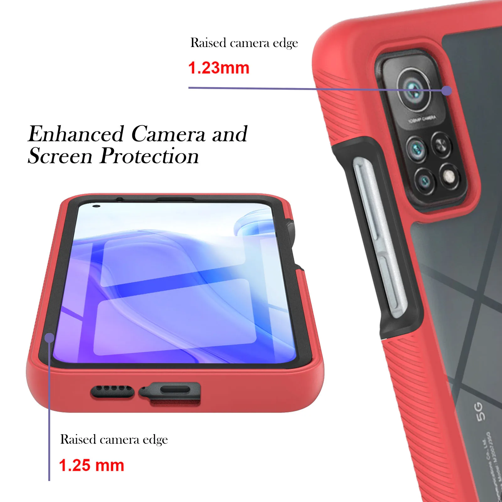 

360 Coverage 3 in 1 PC Phone Case For Xiaomi Redmi Note 9S 9 Pro Max 10T Lite Pro Poco X3 NFC Transparent Screen Protector Cover