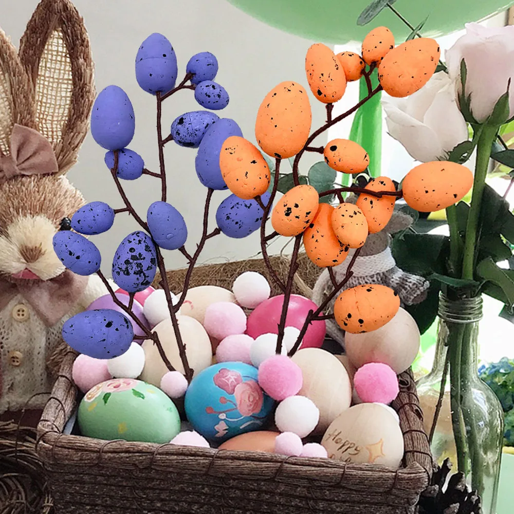 2 шт. 32 см Пасхальные яичные ветки цветочные медиаторы пасхальные украшения для