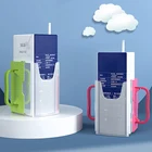 Питьевой контейнер с двойной ручкой, чашки для воды для младенцев, хранилище, герметичный держатель для молока, детский контейнер для сока, пищевой