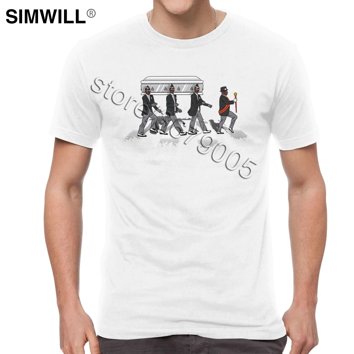 Забавная танцевальная футболка с гроб Мужская хлопковая коротким рукавом 2020