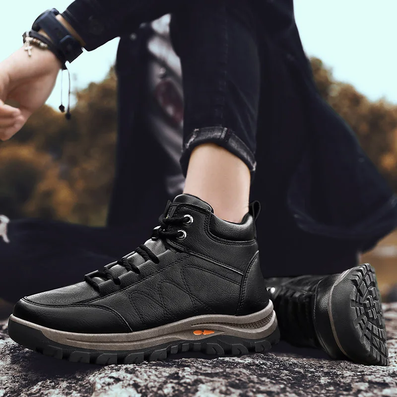 

2020 Winter Men Boots Male Sneakers Outdoor Boot Men Brand Fashion Boots Men Designer Martin Man Boots Zapatos De Hombre 39-44