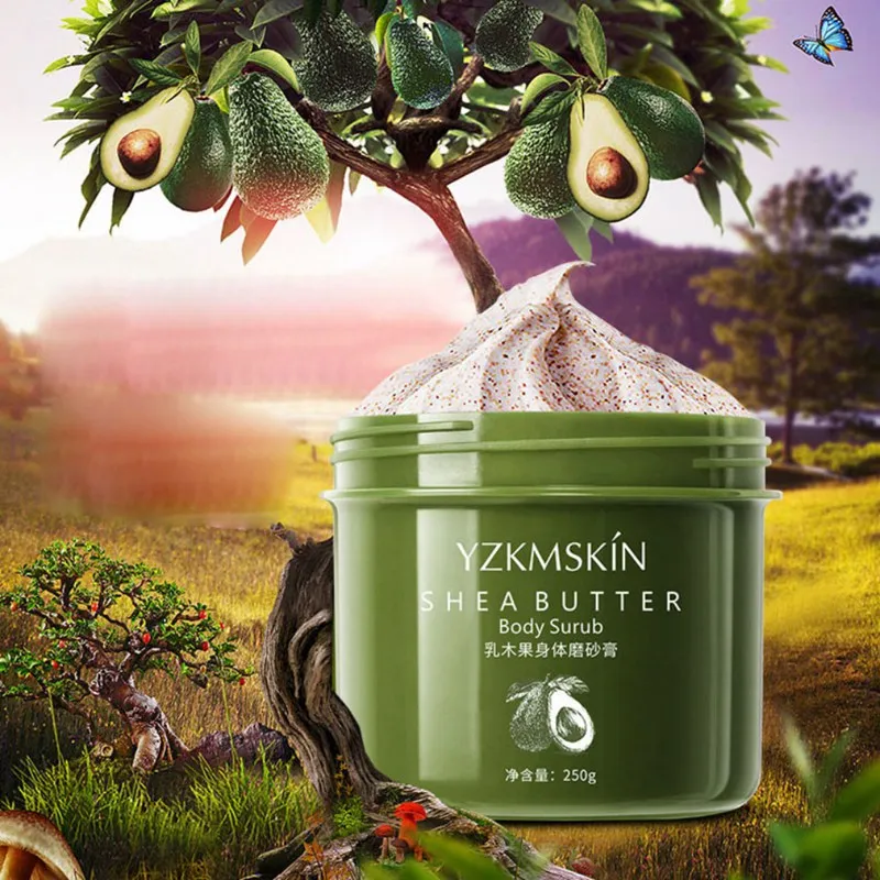 

Whitening Exfoliating Dead Skin 250g Exfoliating Gel Body Scrub Shea Butter Fruit Skin Moisturizing Body Care