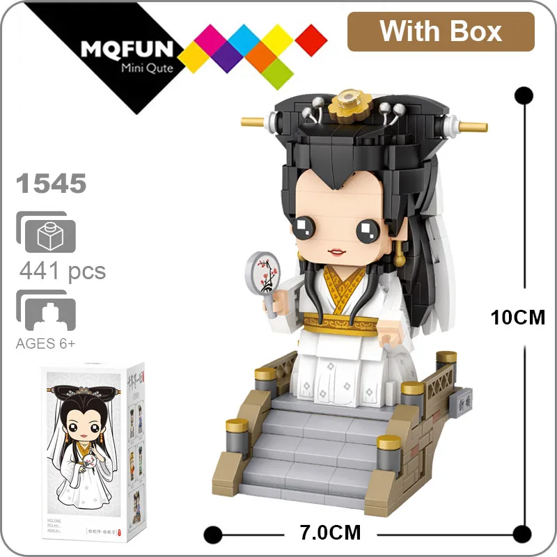 

LOZ Mini blocks White Snake Passes the Country Tide Power White Lady Xu Xian Fahai Xiaoqing Fangtou Building Block Doll Toy